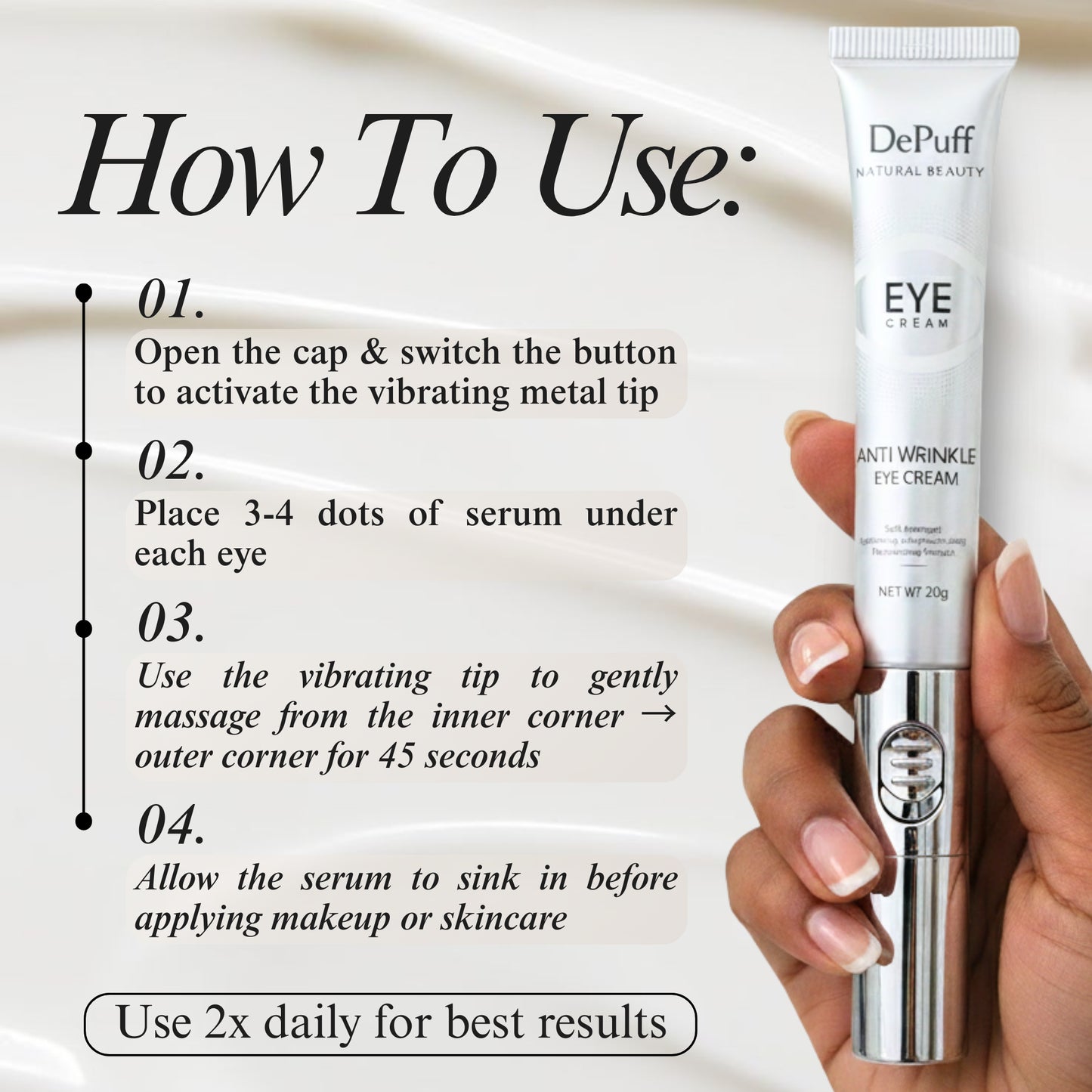 DePuff™ Vibrating Under-Eye Cream